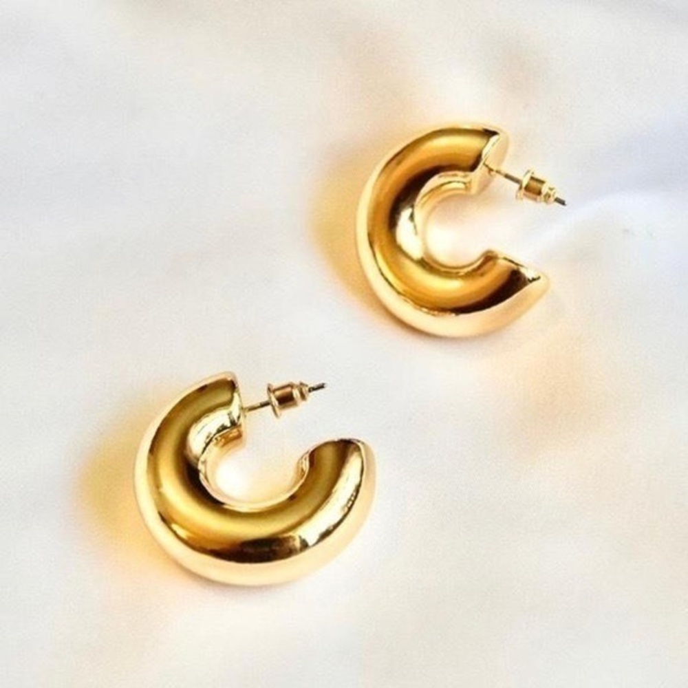 Small Thick Hoop Earrings